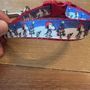 Snoopy Christmas Dog Collar and leash